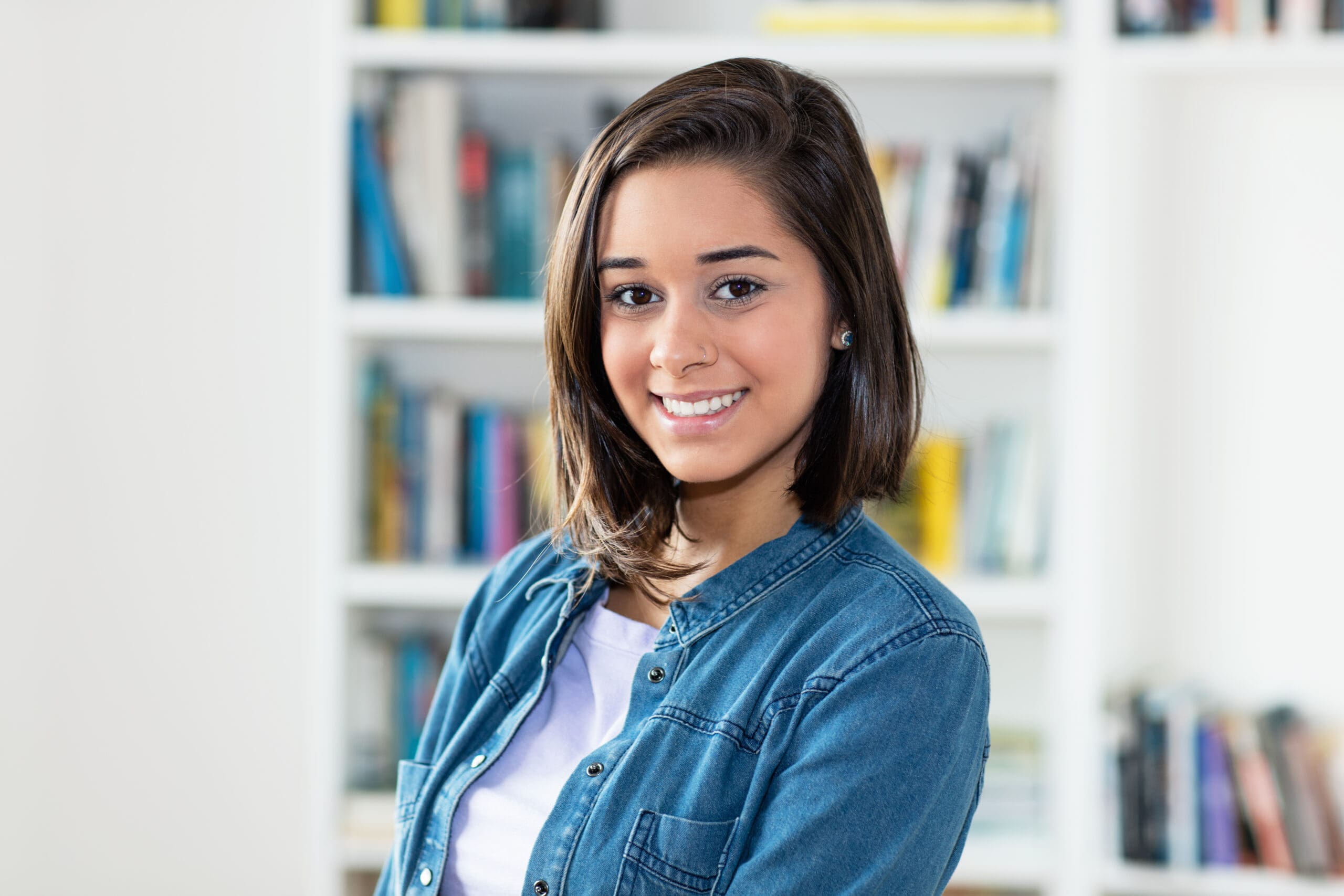 A woman presenting her testimony at Image Clear Ultrasound