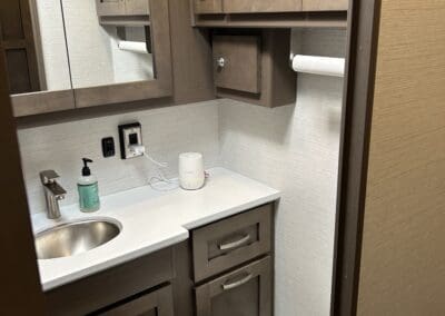 Restroom inside the Louisville Mobile unit